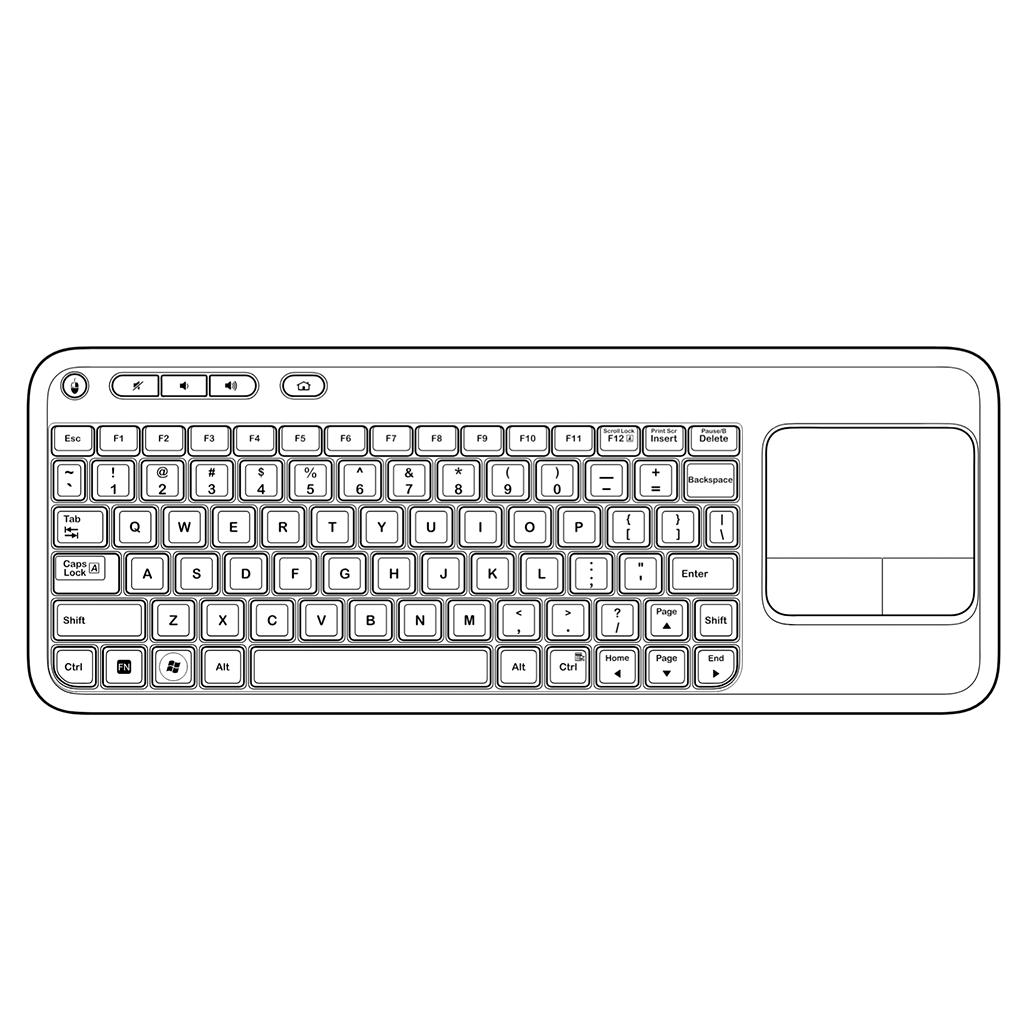 Clavier sans fil avec pavé tactile